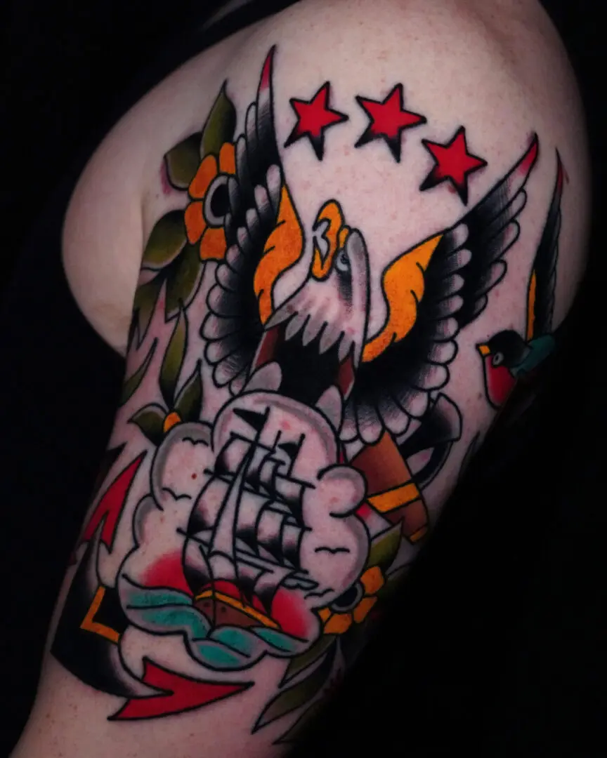 Eagle ship sailor tattoos. Best American Traditional Tattoo Artist