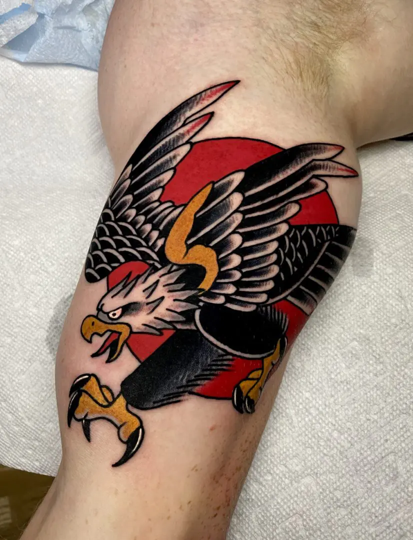 A traditional screaming eagle tattoo Best American Traditional Tattoo Artist