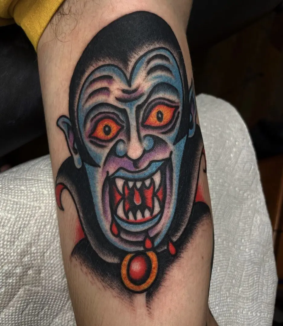 Vampire tattoo made by Hunter Graves