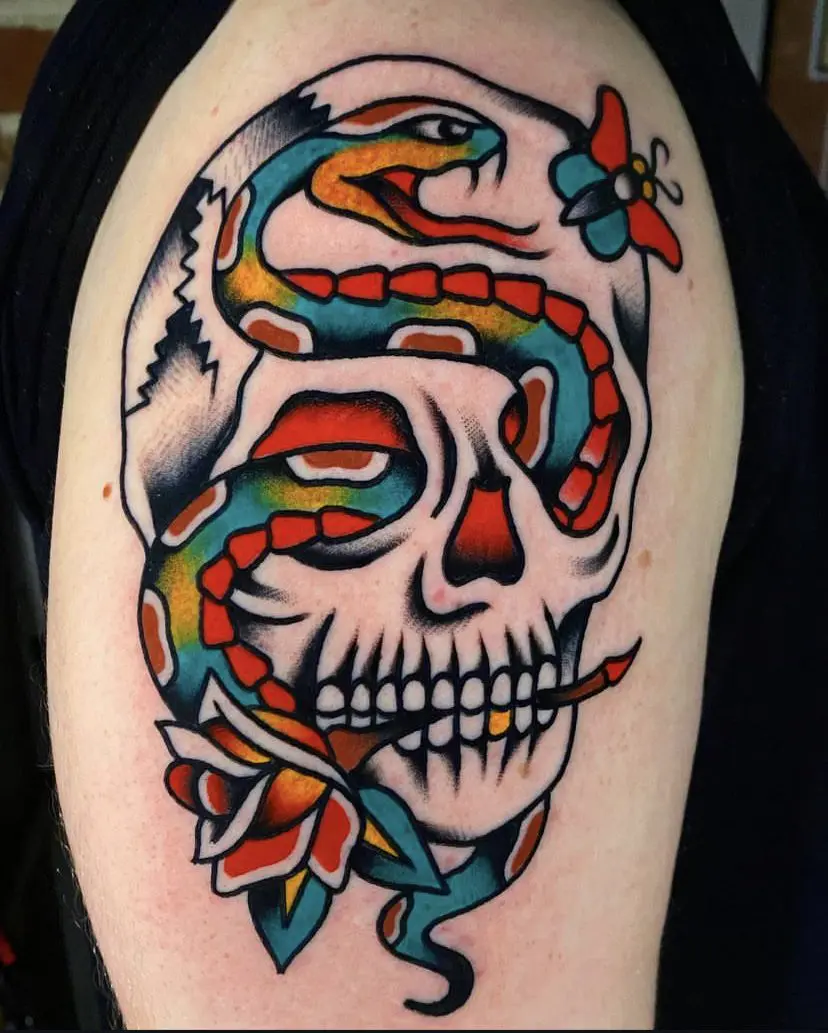 Traditional snake and skull Tattoo Artist in Philly