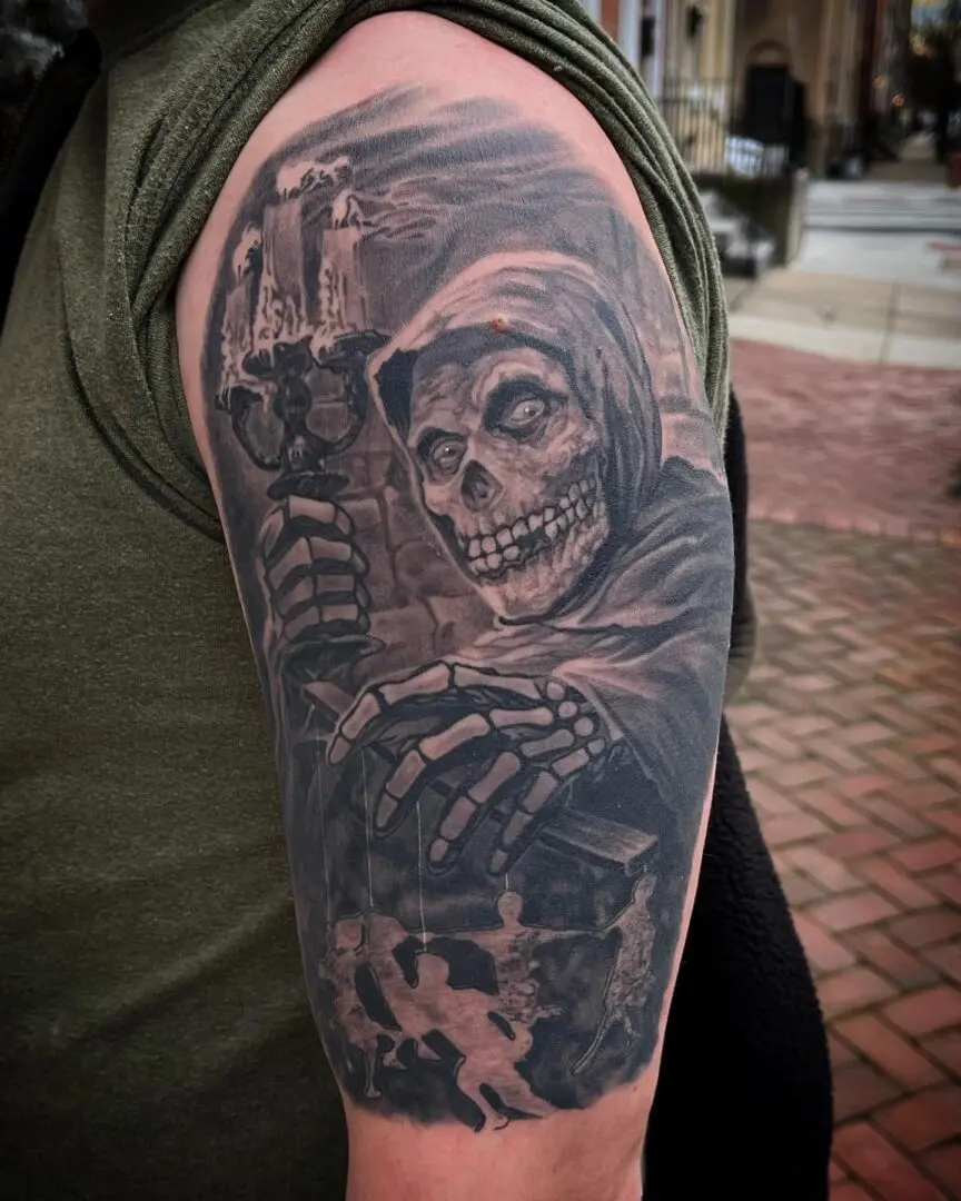 Realism Skull tattoos in philadelphia